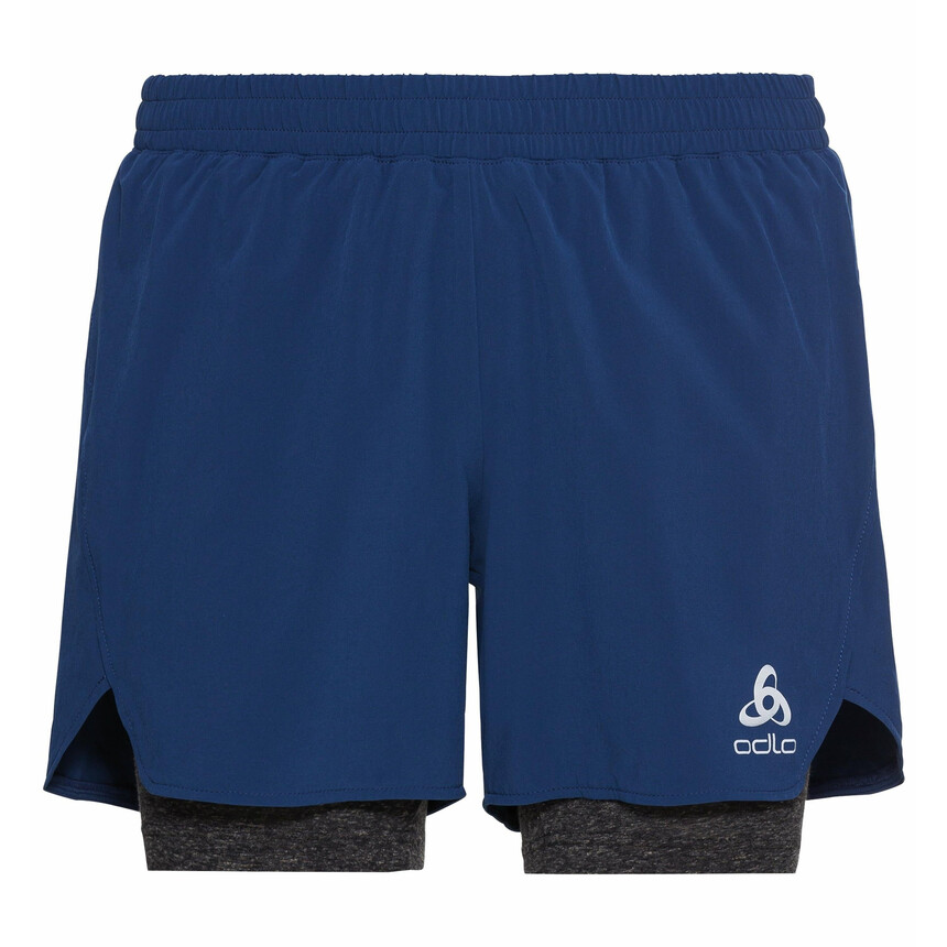 ODLO MILLENNIUM PRO 2-in-1-Shorts, Herren Laufhose, Sporthose estate blue