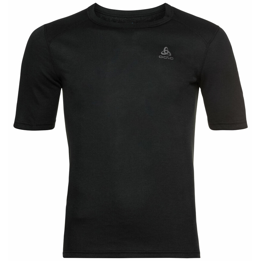 Odlo ACTIVE WARM ECO Funktionsunterwäsche, Kurzarm-Shirt, Rundhalsausschnitt, schwarz